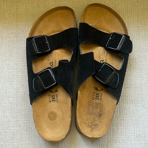 Birkenstock Betula Suede Black Slip on Sandals 41 7,5